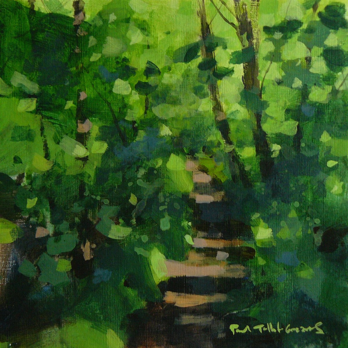 This painting begins its journey this morning to a new home. 

The Freshness Of Spring
Acrylic on paper
8 x 8in

#painting #art #springtime #sunshine #shadows #greens #acrylicpainting #trees #woodland #walking #sunlightandshadows