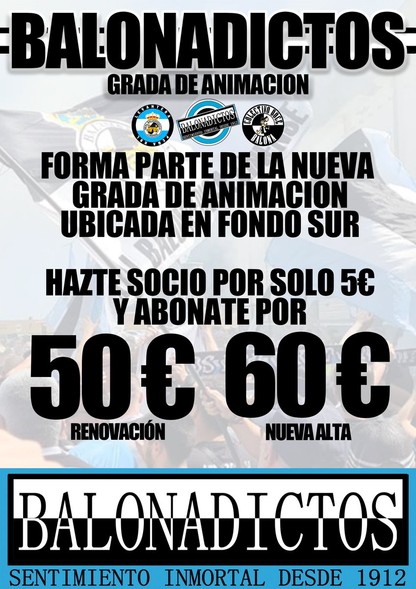 ¡Únete a la nueva grada de animación, apoya a la Balona!

🖤🤍🖤🤍🖤🤍🖤🤍🖤🤍🖤🤍