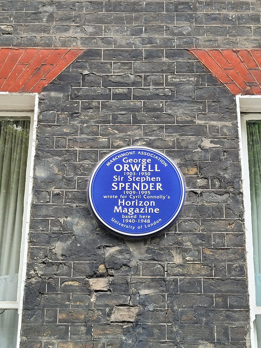 'Kids and art don’t mix. I love ’em,’ he said roughly, ‘but Cyril Connolly had it right. The enemy of promise is the pram in the bloody ’all.’' 
4:47

#Strike
#TroubledBlood
#CyrilConnolly
#GeorgeOrwell
#HorizonMagazine
#LansdownTerrace
#BluePlaque
