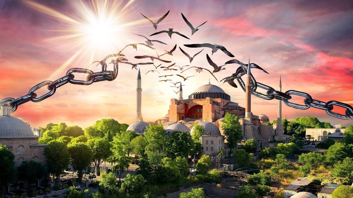 Akkadinkonya_'s tweet photo. Zincirler kırıldı 
AYASOFYA açıldı

#AyasofyaCamii https://t.co/AEpCvmhI2m
