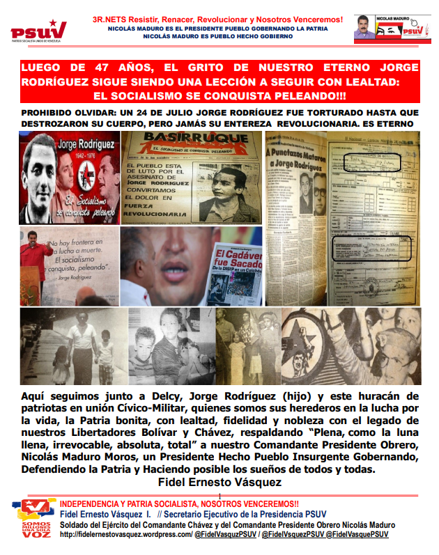 Prohibido olvidar: Escrito en honor a Jorge Rodríguez padre goo.su/OlcEwq0  

#BatallaNaval200

<a href="/NicolasMaduro/">Nicolás Maduro</a> 
<a href="/dcabellor/">Diosdado Cabello R</a> 
<a href="/FidelVasquzPSUV/">FIDEL E. VASQUEZ I.</a> #BatallaNaval200