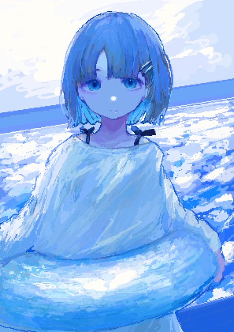 「青空 浮き輪」のTwitter画像/イラスト(新着)