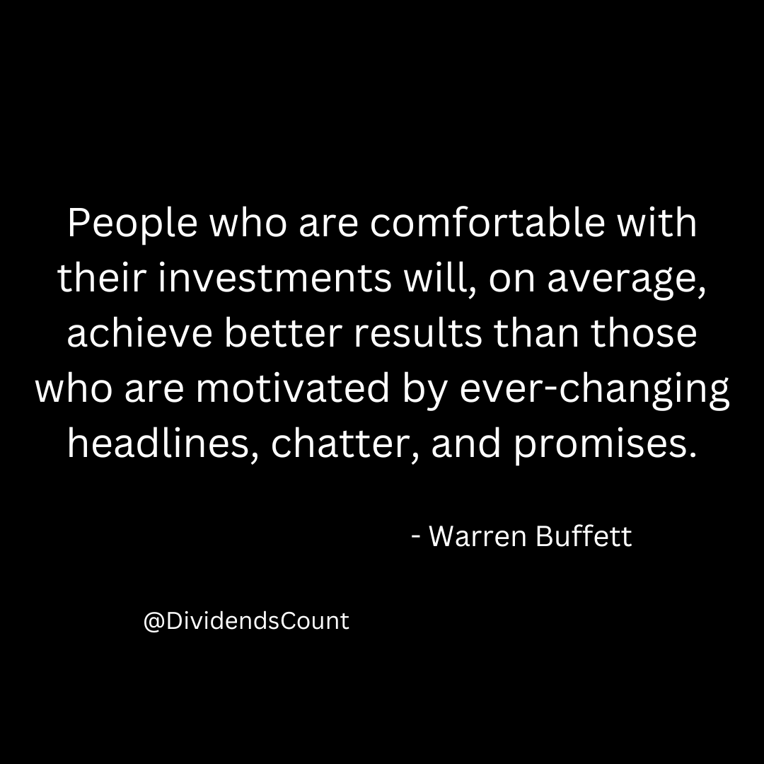 DividendsCount's tweet photo. I like to invest in things that I'm willing to hold for many years. Listening to the constant financial chatter will push you to keep shifting from one investment to another. Invest in a good business and hold onto it.

#dividends #investingmotivation #longterminvesting #divtwit https://t.co/ei8KREefSI