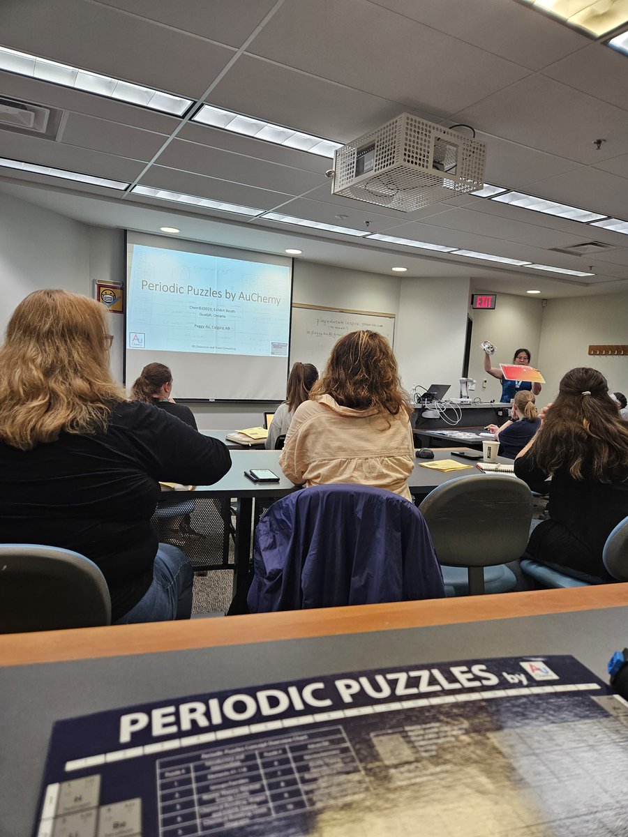 First session of #ChemEd2023 on 'Periodic Puzzles'. Excited to learn more. #pd #chemistryteacher