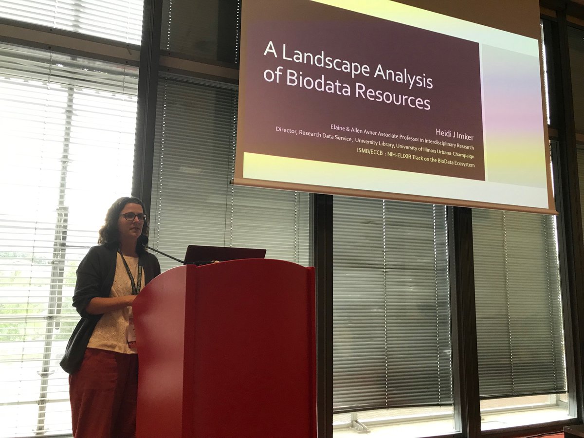 Heidi Imker from the University of Illinois Urbana-Champaign speaking at ISMB ECCB about her important research on behalf of the GBC, leading to an inventory of the biodata resource landscape.
Read about the inventory: globalbiodata.org/what-we-do/glo…
#globalbiodata #ISMBECCB2023