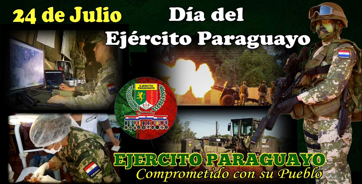 Ejercito_Pyo's tweet image. 24 de Julio, Día del Ejército Paraguayo y 196° aniversario del natalicio del Mariscal Francisco Solano López.