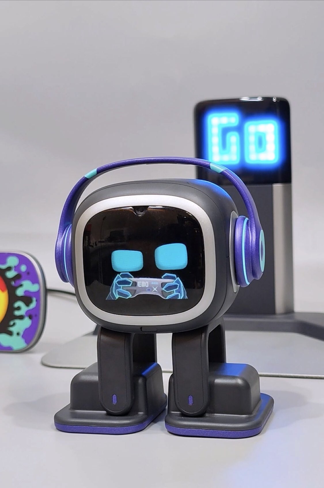 EMO Go Home Robot, AI Desktop Pet with Charging Dock, Living.AI