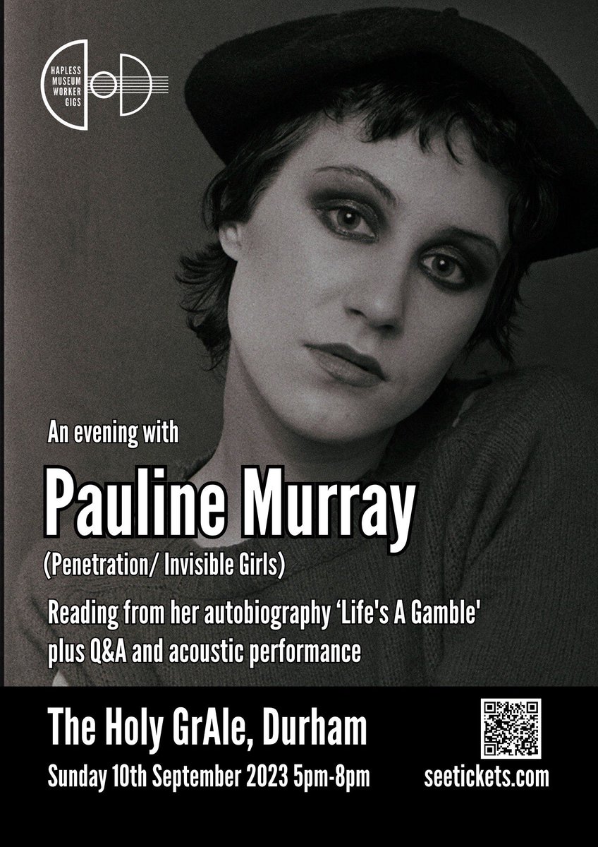 I was born and grew up in Co.Durham so it seems fitting that this is the first of my ‘Evening With’ events. Penetration used to practice just up the road from here. Talk about full circle!
The venue is small with a limited capacity so don’t miss out.
seetickets.com/tour/an-evenin…