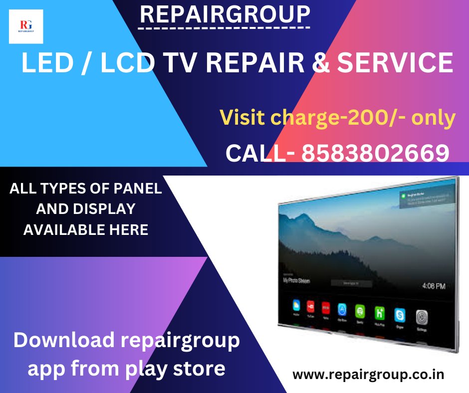 Looking for fast and reliable TV repair services? Look no further than our team of expert technicians! We specialize in repairing all types of TVs, including LCD, LED, CRT and more.
#repairgroup #tv #TVRepair #LedTV #LCDTV #repair #service #booknow