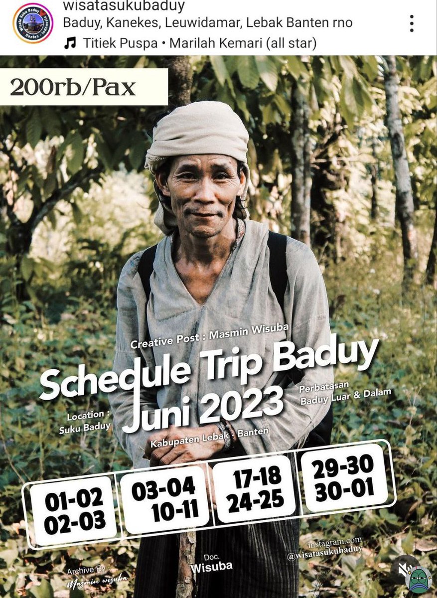 💚 kalian yg udh pernah wisata atau ikut trip ke baduy gini, minta testi atau pengalamannya dong xixi aku rencana akhir taun mau ikut trip ini sama temen2