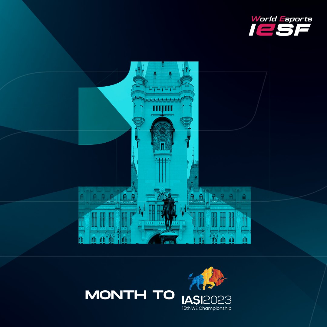 Tic-Toc ⏰, get ready for the 15th World Esports Championship 🏆

#WEC23 #IESF #WorldEsports #Iasi2023