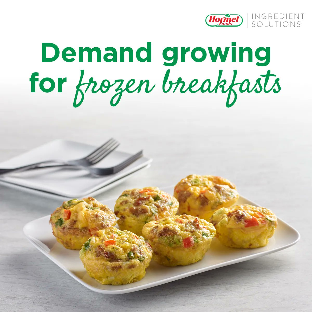 HormelIngSol's tweet photo. With many Americans continuing to work from home, interest in frozen breakfast foods continues to grow, and handheld items with a protein component are especially popular.

Get key insights and dig into more protein ingredient trends
#ProteinIngredient

https://t.co/Ng5Kp77cgq https://t.co/cLJlL9GbZp