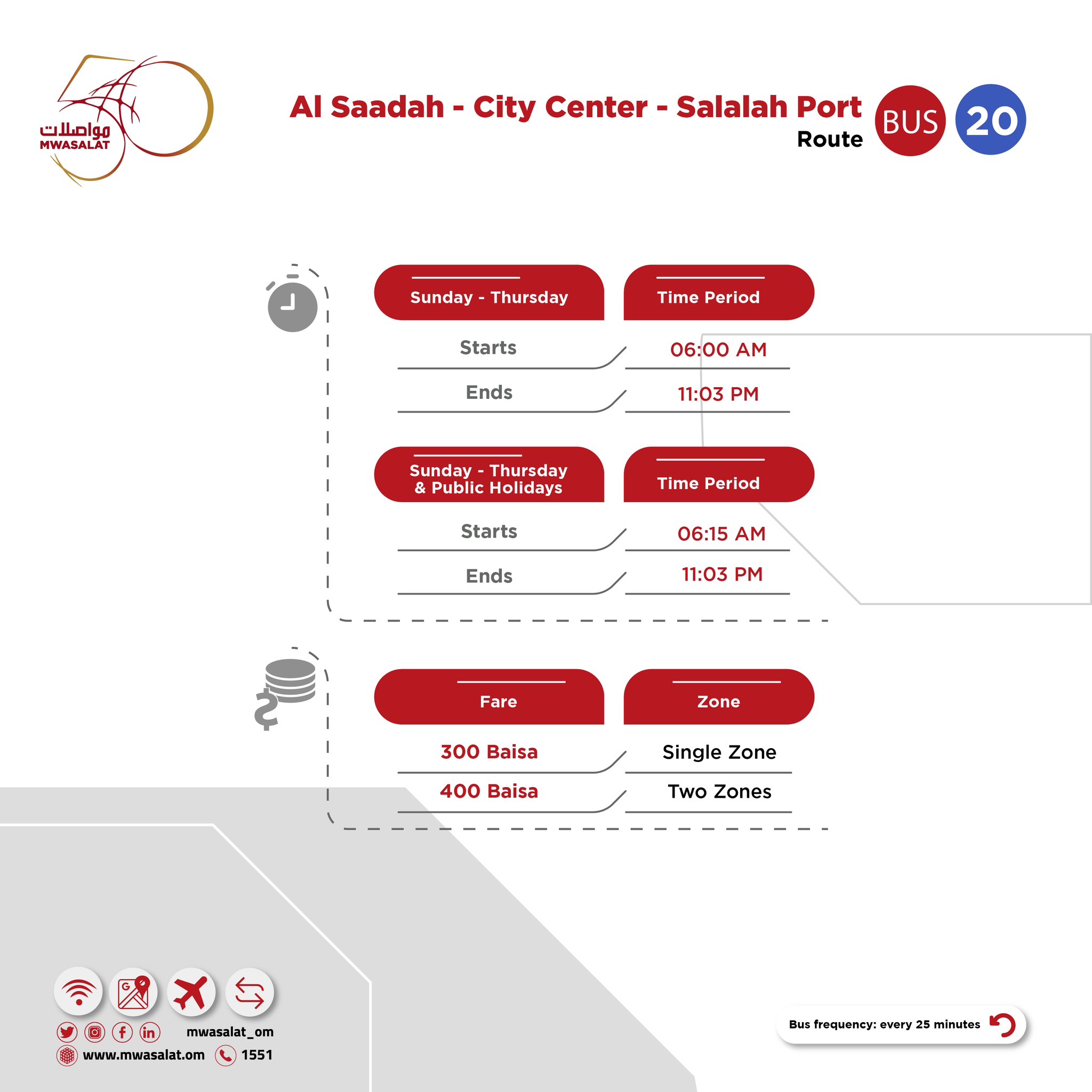 Muscat Bus Route, Muscat Oman Public Transport