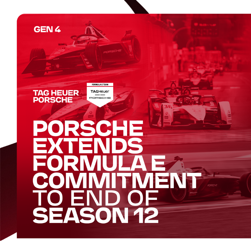 FIAFormulaE's tweet photo. Porsche has extended its commitment to Formula E and will continue to play an active role in GEN4 development ⚡️

With four wins so far, @PorscheFormulaE are currently enjoying their most successful season in Formula E 👏
