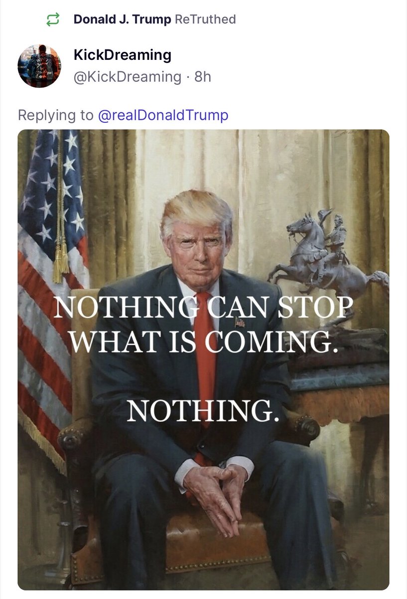 DJT ➡️ DPT

Each and every day, Trump reinforces the danger he poses to our communities, to American society, indeed, to our very democracy, as evidenced by his post, below. That’s why Donald J. Trump should be detained pending trial. That’s how the rule of law works.
#DPT
