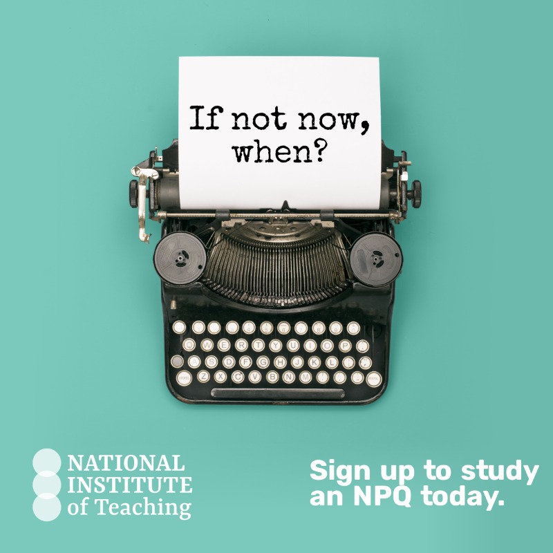 📣Calling all teachers and school leaders🎓

Thinking about your professional development this summer?

Our NPQs are:

- FREE*
- Catered to different levels and specialisms
- Developed and run by teachers

*Eligibility criteria applies

Find out more👇

bit.ly/3OrldlO