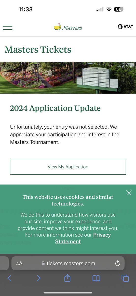 NiceDriveThough's tweet photo. Another year! A tradition unlike any other! #masterstickets https://t.co/feBRhf38pG