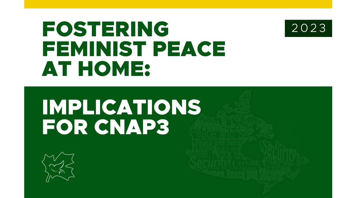 Have you read our latest publication, Fostering Feminist Peace At Home: Implications for CNAP3, yet? 
wpsn-canada.org/what-we-do/pub… 

#WPS #WomenPeaceSecurity