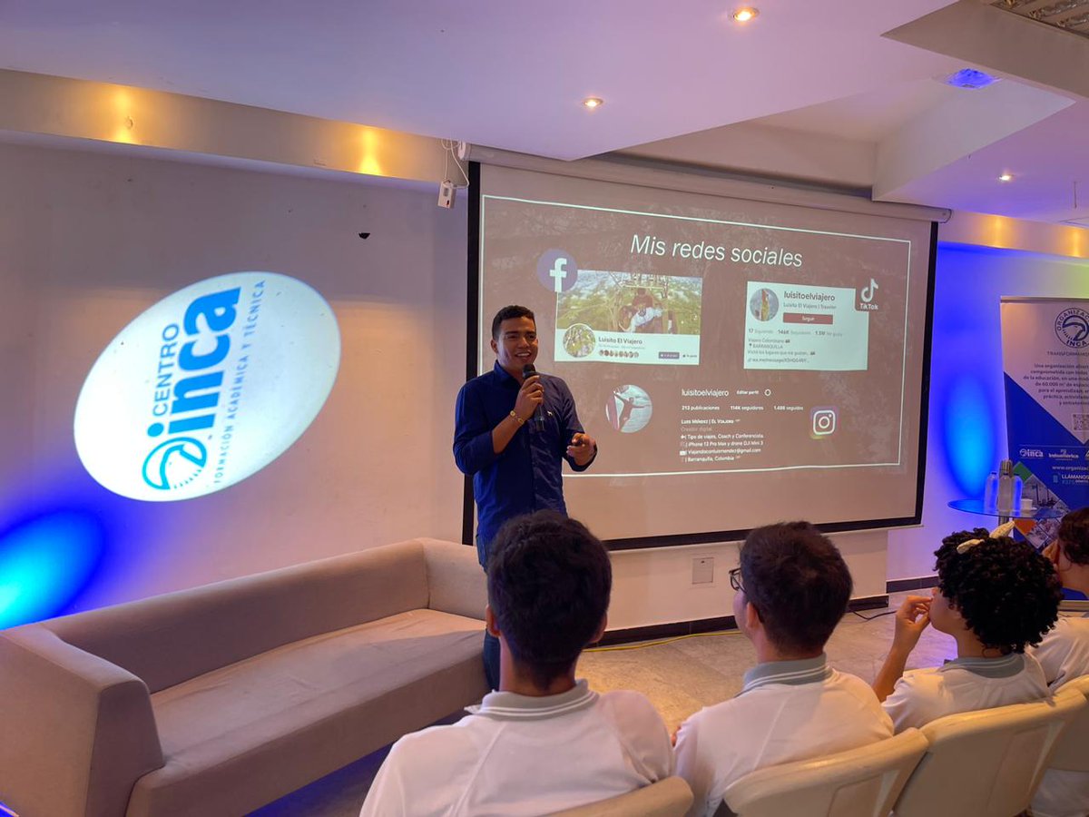 Así vivimos nuestra charla titulada de 'Usuario a influencer' con nuestro invitado especial Luisito el viajero, egresado de Centro Inca.
Nuestros estudiantes son inspirados a encontrar su #vocación en uno de nuestros programas y seguir trabajando por alcanzar el éxito🏆