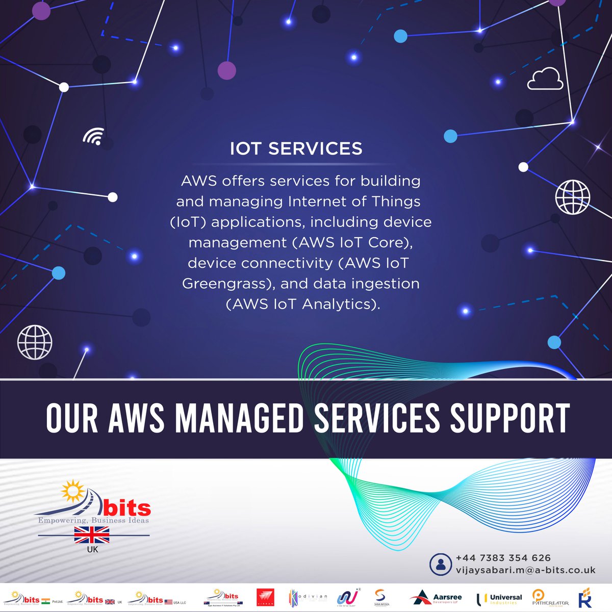 Our AWS Managed Services Support

#AbitsUK #aws #IOT #ai #artificialintelligence #securityengineer #cloudengineer #it #cloudservices #devopsengineer #cloudmigration #innovation #informationtechnology #security #cloudconsulting #cloudtechnology #artificialintelligence