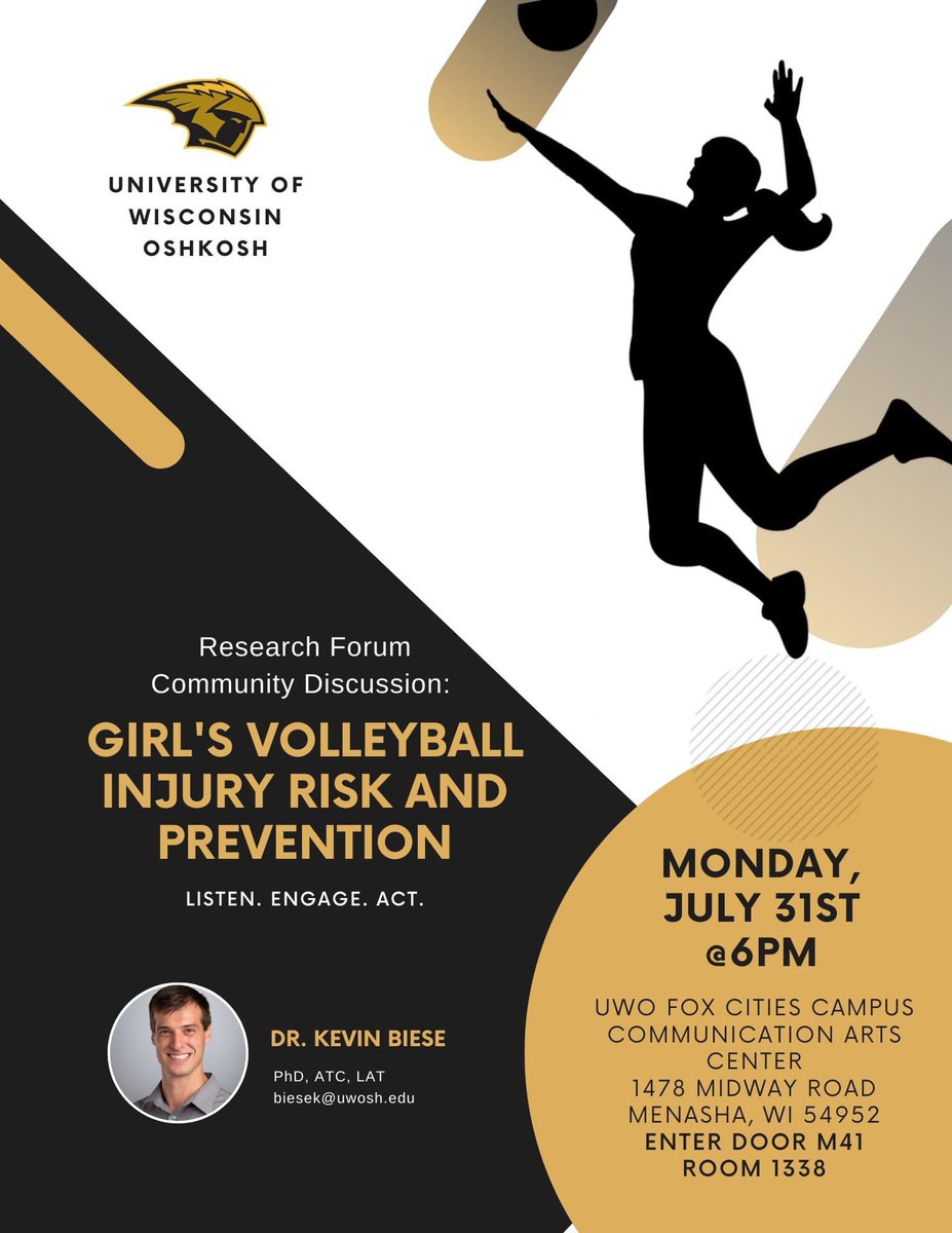 Ghost alumni Kevin Biese will be hosting this FREE forum next week at UW Oshkosh Fox Cities campus for coaches and players.