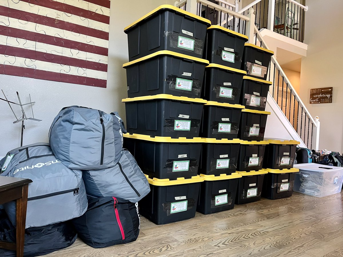 HFTFethiopia's tweet photo. Small acts with big hearts is HFTF’s motto. And Elijah &amp; Joey took it to heart in leading a clothing drive for our kids—with BIG results! Today a visiting team was able to deliver nearly 30 bags and bins of much-needed supplies to HFTF in Ethiopia! #orphancare #adoption #Ethiopia https://t.co/4693B1LH2q