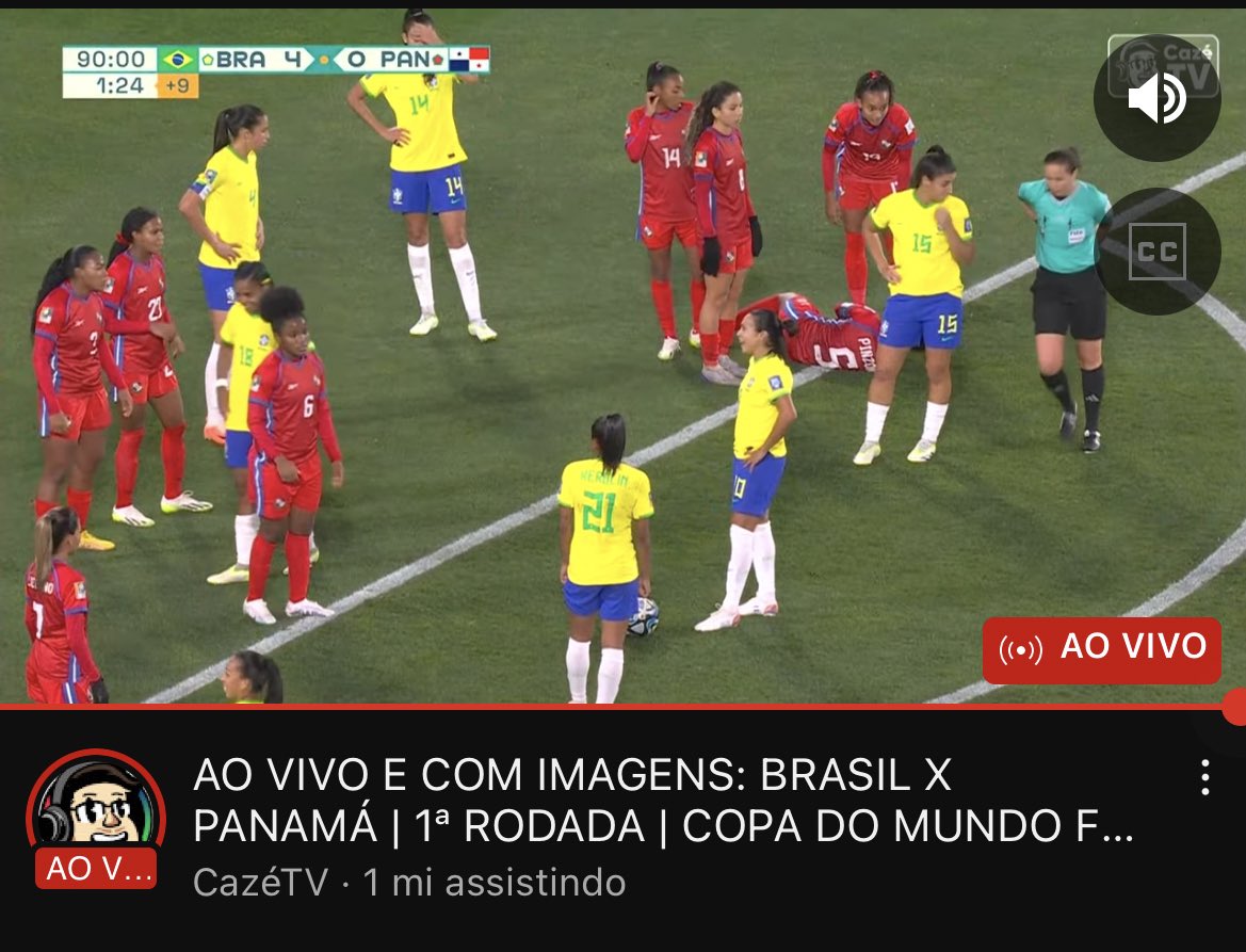 1 MILHÃOO VENDO O JOGO DAS MINA, NUMA SEGUNDA FEIRA DE MANHÃ 

MUITO FODA! É O BRASA 🇧🇷