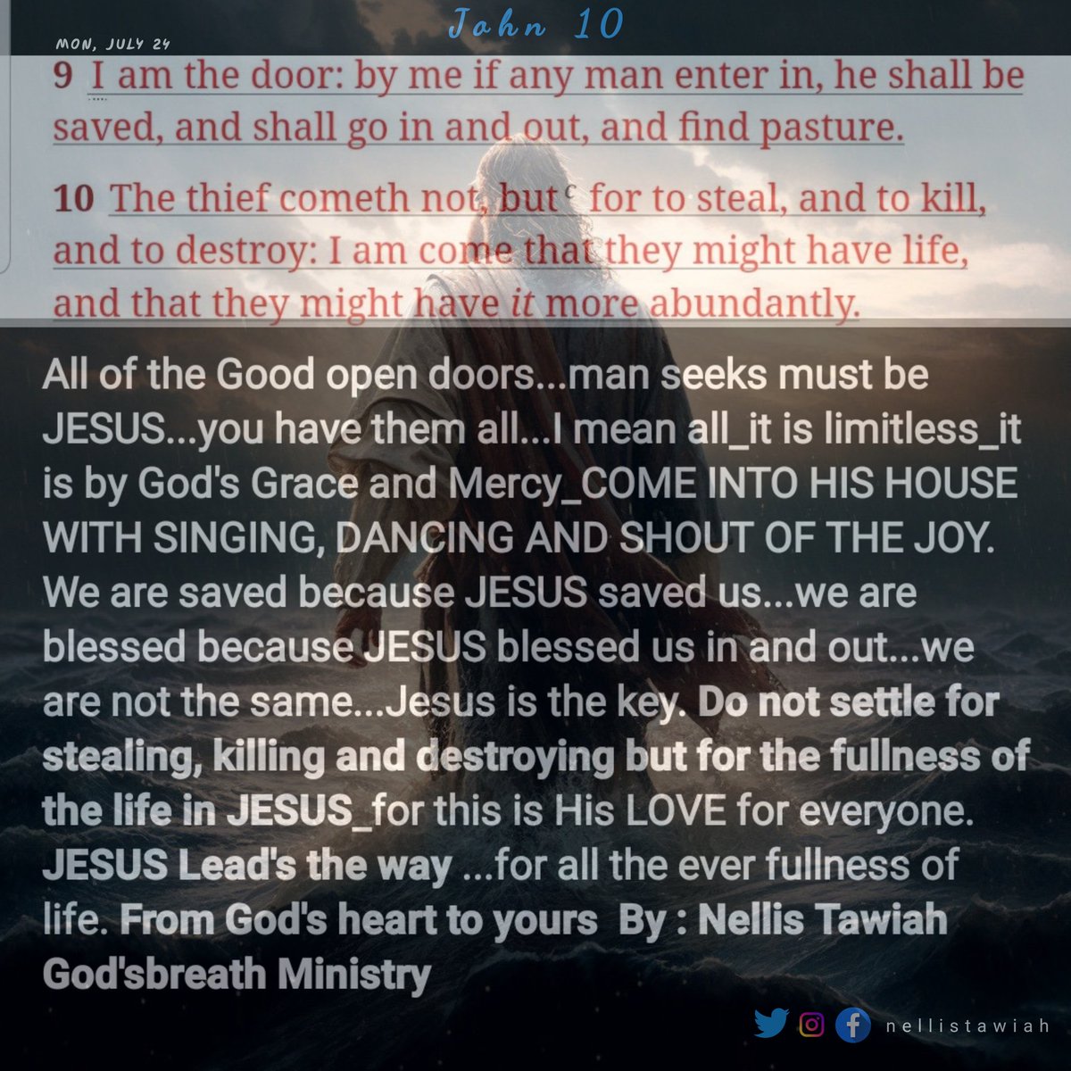 NellisTawiah's tweet photo. *JESUS Lead's the way*

#Jesusistheway #scripture #christian #dailyword #dailybreath #thelight #thefulllife #mercyandgrace https://t.co/K8LXRhBJGH