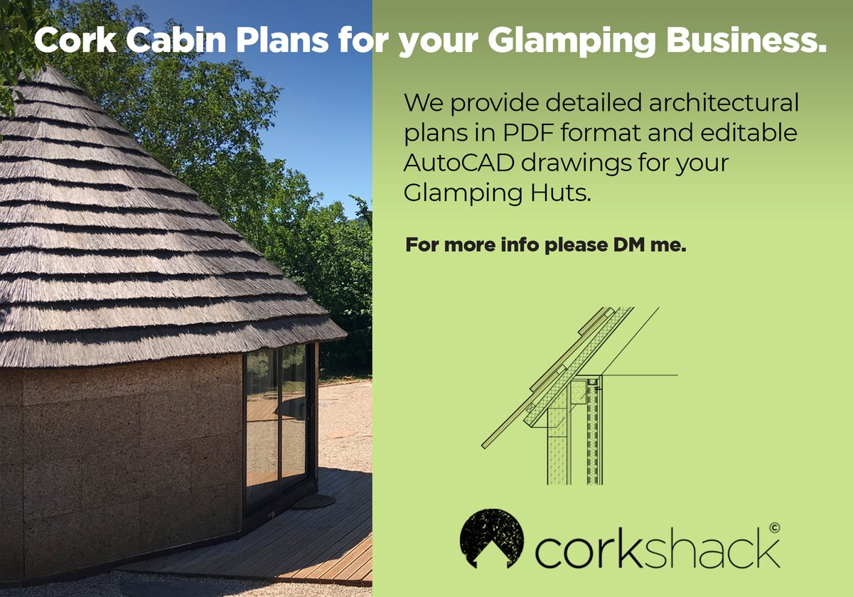 Cork Cabin Plans.
Architectural plans to build your own unique Eco-friendly cabin. #homeoffice #gardeninspiration #gardenoffice #glampinglife #corkshackplans #corkshack #architectplans #glamping #cabinlife #cabin