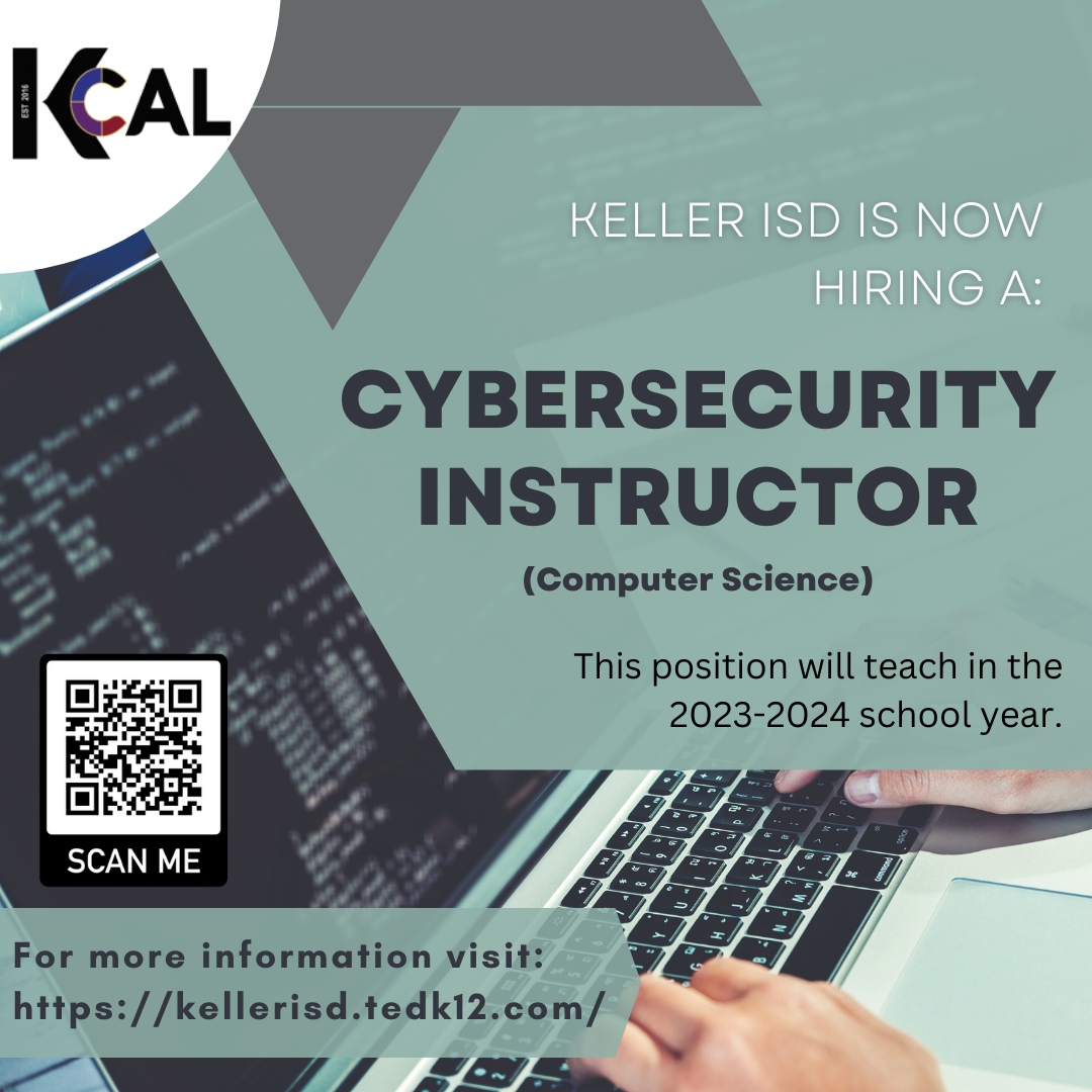 KCAL_KISD's tweet photo. KISD is looking for qualified applicants to join the KCAL team for the 2023-2024 school year! If you're interested, check out the link above/scan the QR code. ⁠
⁠
#kellercenterforadvancedlearning #kisd #kellerisd #CelebrateKISD #CTEinKISD #theKCALconnection https://t.co/Y9HY3EGgGt