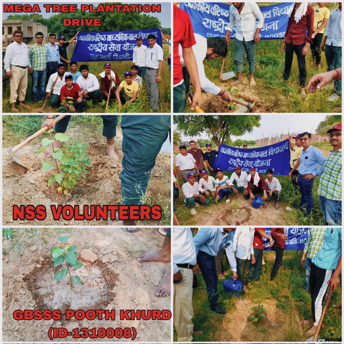 G1310008's tweet photo. Celebrating Mega Tree Plantation Drive by NSS Volunteers at GBSSS Pooth Khurd and Shrimad Adbhut Nath Ji Maharaj Mandir (Sultanpur).

#gbssspoothkhurd #treeplantation #doedelhi #delhigovernmentschools https://t.co/SZ0Xa6EON5