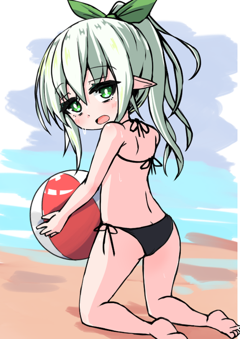 海で遊ぶぷめちゃん! 