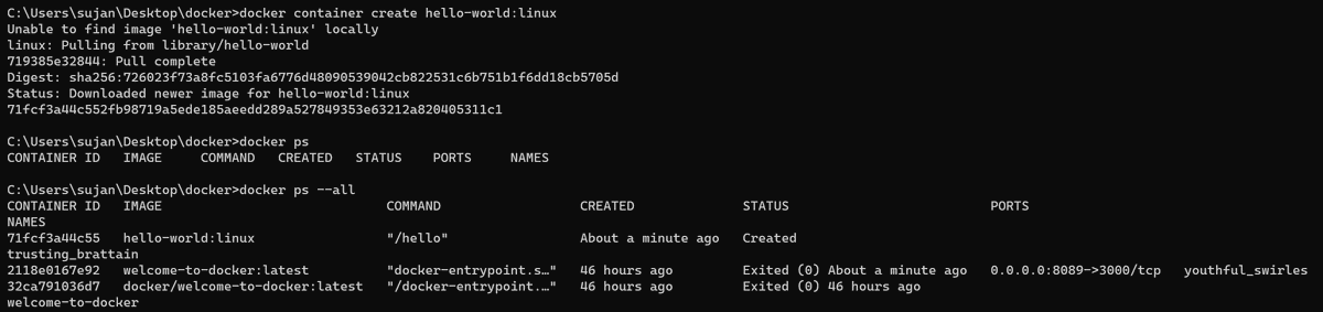 SButang's tweet photo. Day 54 of #60DaysOfLearningWithLeapfrog
Got infected with Dengue, couldn't post yesterday. Continued learning docker today. Learnt docker CLI and few of the commands like docker container create, docker ps, docker logs and docker container start.
#LearningWithLeapfrog 
#LSPPD54 https://t.co/Jfjpnepn38