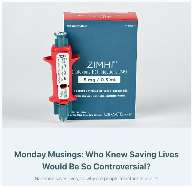 #naloxone (#narcan) saves lives. So why aren't we doing more about making it more available to those who need it? My take on the topic: 
empoweredwellness.substack.com/p/monday-musin…

#opioids #opioidcrisis #drugaddiction #healthcare