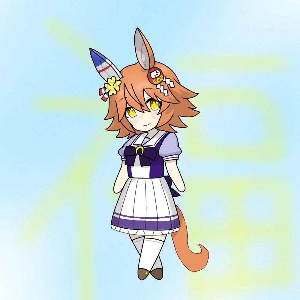 irregularcatR's tweet photo. 絵練習45枚目、フクちゃんの髪すごいもふもふしてそう
公式絵と同じポーズを描こうとしたら釣られて顔が普段より小さめになっちゃった気がするのだ！
#ウマ娘
#マチカネフクキタル https://t.co/HGvFqqcKlG