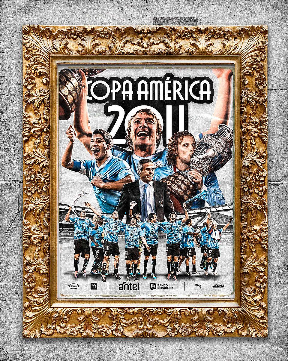 🔙 𝐂𝐚𝐦𝐩𝐞𝐨𝐧𝐞𝐬 𝐝𝐞 𝐀𝐦𝐞́𝐫𝐢𝐜𝐚 Se cumplen 12 años de la conquista continental número 15. En territorio argentino La Celeste venció 3-0 a Paraguay en la final. 📲 auf.org.uy/copa-america-2… #GloriosaCeleste