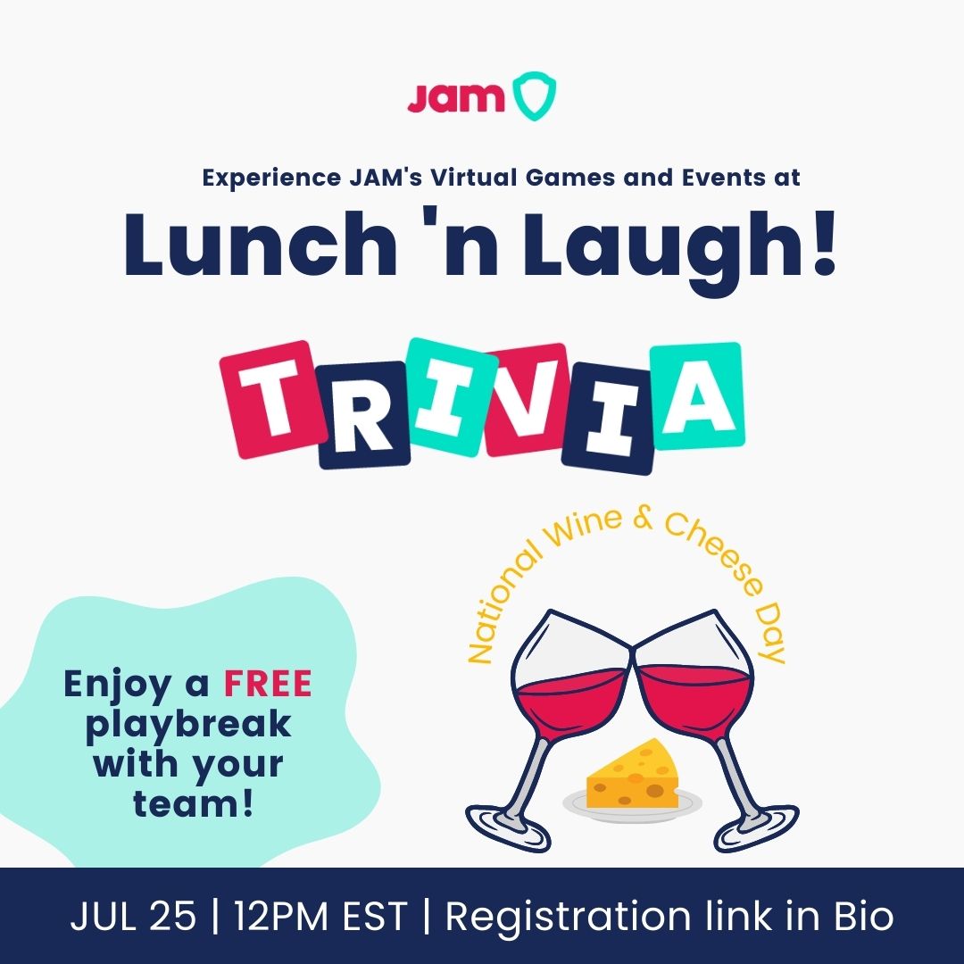 Friends at work boost job satisfaction and retention. And lunch breaks help connect us on a personal level. Solution? Take a PLAY break at our FREE Lunch &amp; Laugh. 🍽️😄 
Register here: shorturl.at/jACJ9 
#keepplaying #teambuilding #virtualevent