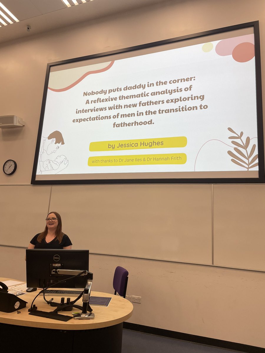 UoSPsychD's tweet image. Jessica Hughes: @Jess_Clinpsych 
explores expectations of men in the transition to fatherhood #Psychology #DClin #PsychD #Research