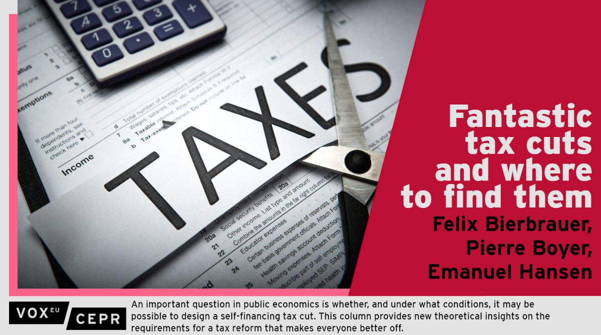 VoxEU (@voxeu) on Twitter photo This column provides new theoretical insights on the requirements for a tax reform that makes everyone better off.<a href="/fixbierbrauer/">Felix Bierbrauer</a> <a href="/UniCologne/">Universität zu Köln</a>, <a href="/pierrecboyer/">Pierre Boyer</a> <a href="/Polytechnique/">École polytechnique</a>, Emanuel Hansen <a href="/LMU_Muenchen/">Universität München</a>
ow.ly/e6YU50Pi16Q This column provides new theoretical insights on the requirements for a tax reform that makes everyone better off.<a href="/fixbierbrauer/">Felix Bierbrauer</a> <a href="/UniCologne/">Universität zu Köln</a>, <a href="/pierrecboyer/">Pierre Boyer</a> <a href="/Polytechnique/">École polytechnique</a>, Emanuel Hansen <a href="/LMU_Muenchen/">Universität München</a>
ow.ly/e6YU50Pi16Q