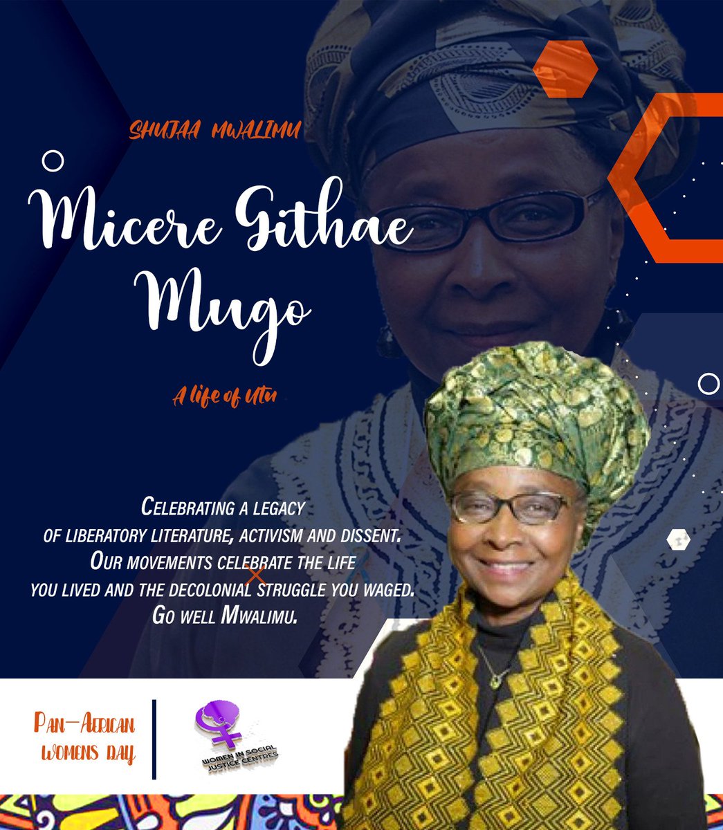 Join us as we celebrate Mwalimu Micere Mugo’s revolutionary life next Monday 31st July on  Pan African Women’s Day.

Let’s all learn more about how Mwalimu approached love as a practice and reclaimed land, food and freedom through her work.
<a href="/Femconvoke/">Feminist Convos Kenya</a> <a href="/NjiruFeminists/">Njiru Hive Network</a> <a href="/KayoleCJC/">#KayoleJustice</a>