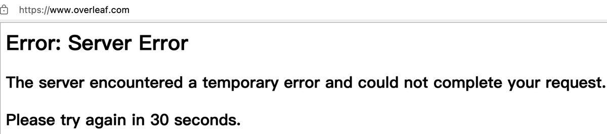 DiastolicSimon's tweet photo. Overleaf is down...@overleaf https://t.co/KvcoarX8u4