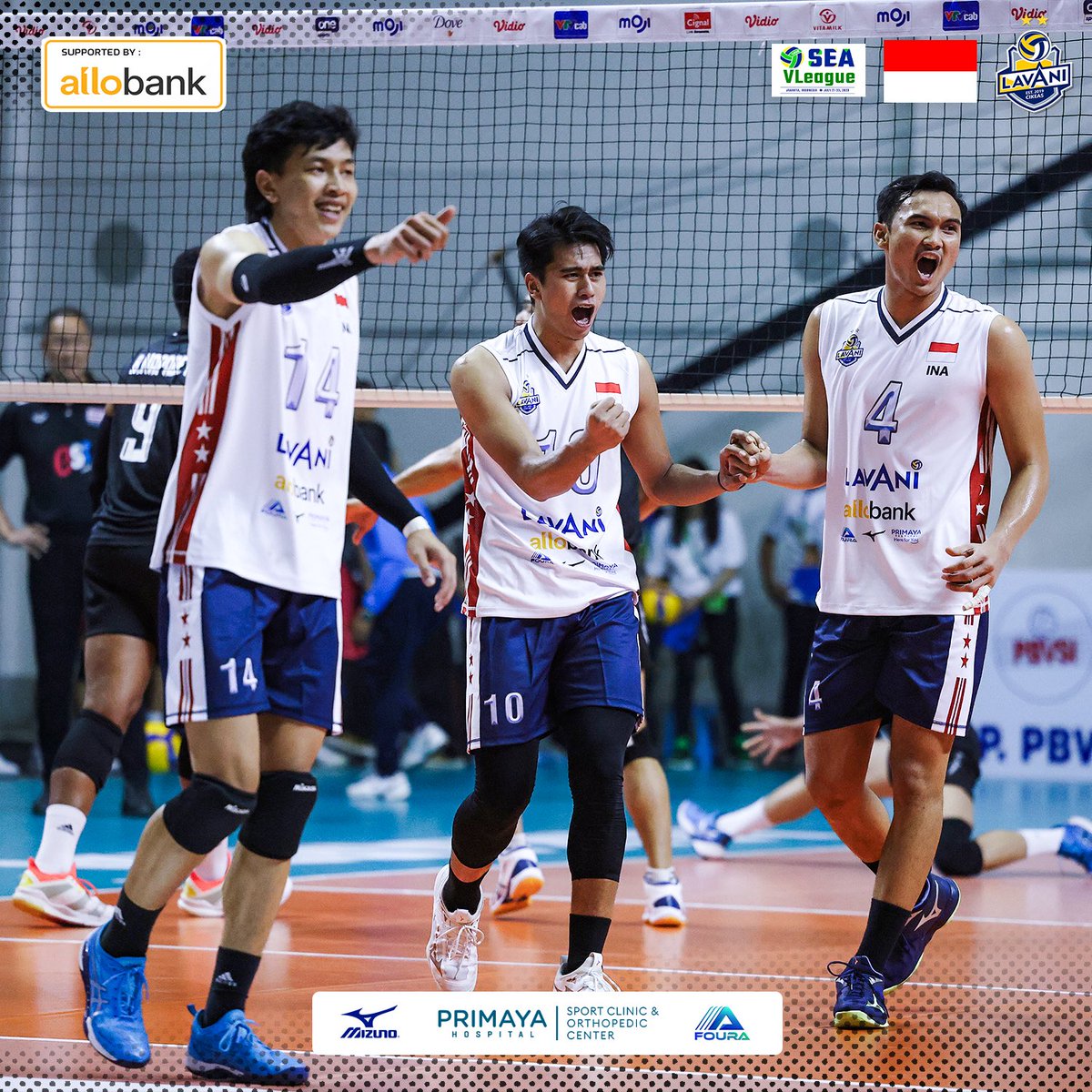 volleyballidn's tweet photo. SEA V.LEAGUE 2023 Men's

Leg 2 PH
28 Juli
15:00 INA 🇮🇩 – VIE 🇻🇳
18:00 THA 🇹🇭 – PHI 🇵🇭
29 Juli
14:00 THA🇹🇭 – VIE🇻🇳
17:00 INA 🇮🇩- PHI🇵🇭
30 Juli
14:00 INA🇮🇩 - THA🇹🇭
17:00 VIE🇻🇳 - PHI🇵🇭

📺 Moji TV, Vidio
🏟️ Santa Rosa Sports Complex 
🎟️ ₱120-220 
https://t.co/zaYOu3Tx7w
#SEAVLeague https://t.co/jVCl31SBr6