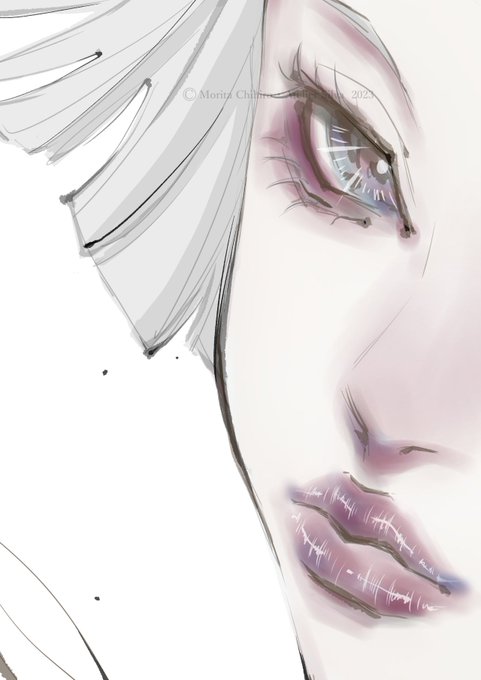 「closed mouth lips」 illustration images(Latest)｜21pages