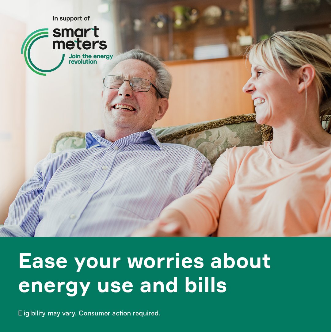 Ad/Ease your worries around energy use and bills
More and more of us are trying to be careful about how much energy we use. And when you’re caring for someone, you may be thinking about their energy use and bills too. Find out how a smart meter could help. bit.ly/3lkIAS6