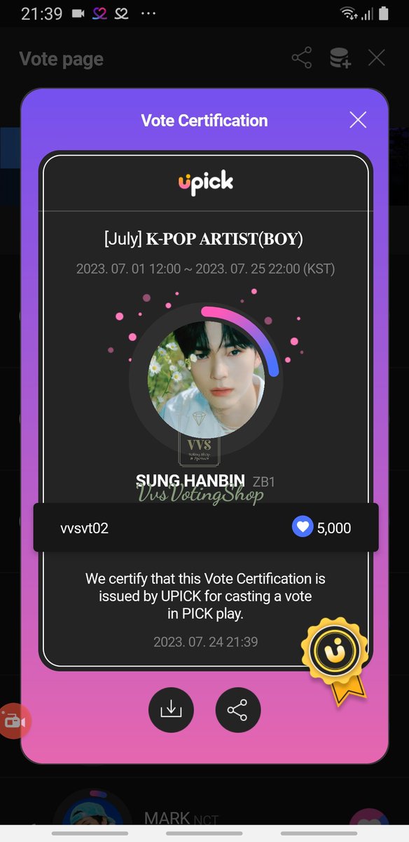 VvsVotingShop's tweet photo. Congarts!

5000 Blue jams already being casted for #SUNGHANBIN as the result of winning the poll and giving the most vote! 

Thankyou for participating and good luck! https://t.co/E5yiLmUYko