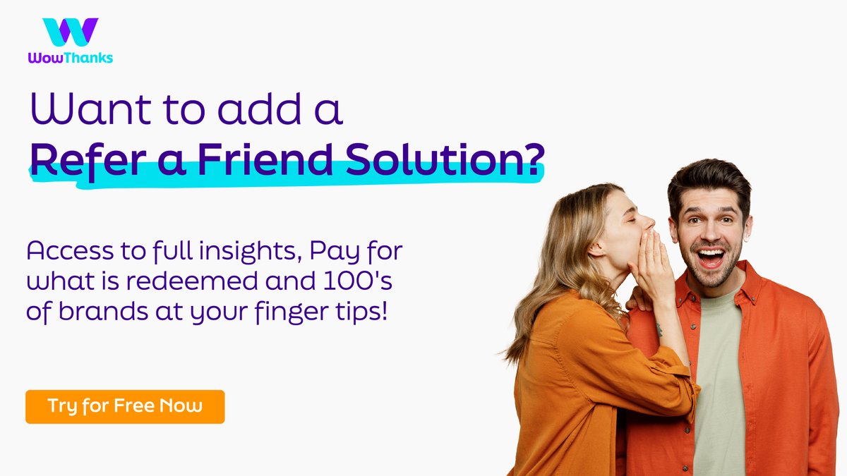 WowThanks_com's tweet image. Are you ready to take your customer engagement to the next level and expand your customer base? Look no further, because WowThanks has got the solution!

Get started at wowthanks.com #referafriend #corporategifting #customerengagement #BusinessGrowth