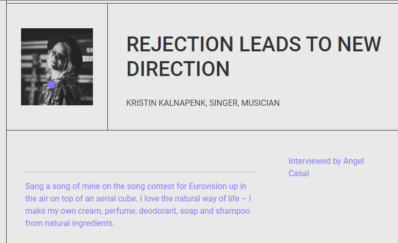 We are so happy to announce that our Estonian artists have been added to the Rejected Gallery online! You will find Kristin's story listed along with artists from around the world in different disciplines talk about rejection.
rejected.gallery/kristin-kalnap…