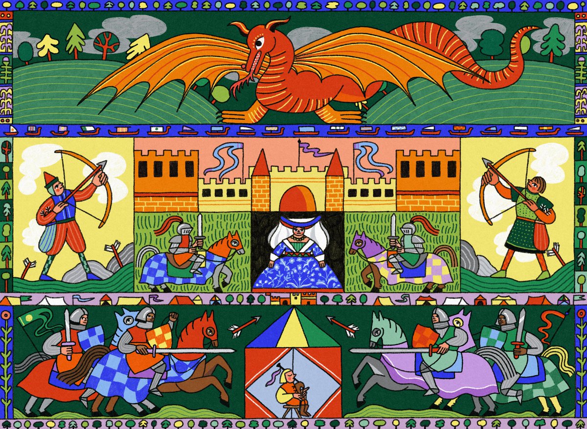 Aysha Tengiz (@ayshatengiz) on Twitter photo Illustration inspired by a weekend at Tewkesbury Medieval Festival 🐲
Publishers please gimme medieval/fantasy/folklore commission! Would love to do more like this in book format.
<a href="/penguinrandom/">Penguin Random House 🐧🏠📚</a> <a href="/HarperCollinsUK/">HarperCollinsUK</a> <a href="/BloomsburyBooks/">Bloomsbury Books UK</a> <a href="/panmacmillan/">Pan Macmillan</a> Illustration inspired by a weekend at Tewkesbury Medieval Festival 🐲
Publishers please gimme medieval/fantasy/folklore commission! Would love to do more like this in book format.
<a href="/penguinrandom/">Penguin Random House 🐧🏠📚</a> <a href="/HarperCollinsUK/">HarperCollinsUK</a> <a href="/BloomsburyBooks/">Bloomsbury Books UK</a> <a href="/panmacmillan/">Pan Macmillan</a>