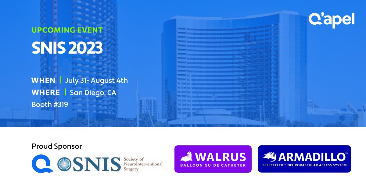 q_apel's tweet photo. Q'Apel Medical  looks forward to sponsoring and attending the #SNIS 2023 Conference next week in San Diego, California! 

Stop by booth #319 to touch a #Walrus &amp; #Armadillo all in one place!

#Qapel #SNIS #proudsponsor https://t.co/iz52VIShHQ