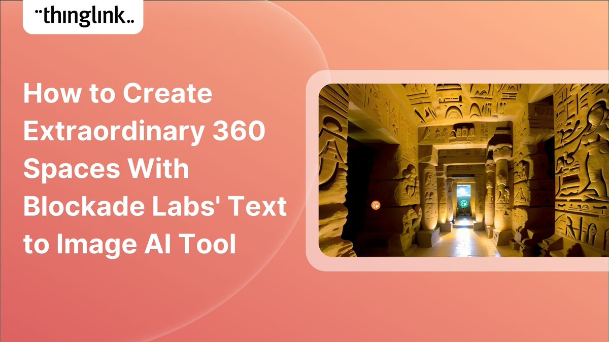 ThingLink's tweet photo. Amazing content alert! Thank you to @ThingLink creator @RivenWaters  for sharing his incredible 360 Egyptian Caves Tour &amp; The Kingdom projects, created with @BlockadeLabs Skybox #AI. Enjoy &amp; read how to make your own: https://t.co/q6lOimpoxm
#texttoimage #360images #virtualtour https://t.co/AUmVo292rs